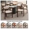 Leisuremod Velo Modern Dining Chair in Walnut Color Wood with Taupe Seat, 4PK VCWN-51TP4 - alternate 5