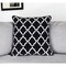 Homeroots 20" Black and White Geometric Cotton Throw Pillow 529276 - alternate 1