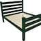 Homeroots Dark Green Solid Wood Full Bed Frame 546952 - alternate 4