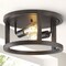 Jonathan Y Atelier 12.75" 2-Light Iron Rustic Industrial LED Flush Mount, Brown JYL7516A - alternate 6