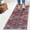 Jonathan Y Cirali Ornate Large Medallion Machine-Washable Red/Navy 2 ft. x 8 ft. Runner Rug WSH105A-28 - alternate 4