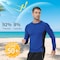 Protectx Long Sleeve T-Shirt, 92% Polyester, 8% Spandex, Blue, Black, M, 2 PK HV-LTT145-BLBK-M-02 - alternate 3