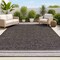Jonathan Y Alda Modern Minimalist Mingled Solid Black/Cream 4 ft. x 6 ft. Indoor/Outdoor Area Rug TSN213A-4 - alternate 1
