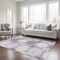 Homeroots 3' X 5' Purple And Ivory Geometric Washable Indoor Outdoor Area Rug 593624 - alternate 4