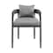 Armen Living Menorca Outdoor Patio Dining Chairs in Aluminum with Gray Cushions - Set of 2 LCMQCHGR - alternate 4