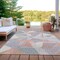 Homeroots 8' X 10' Blush Ivory And Gray Geometric Washable Indoor Outdoor Area Rug 616691 - alternate 3