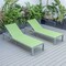 Leisuremod Marlin Patio Chaise Lounge Chair with Grey Aluminum Frame, Green, 2PK MLGR-77G2 - alternate 5