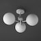Jonathan Y Olivier 23.5" 3-Light Bohemian Farmhouse Iron/Frosted Glass LED Semi Flush Mount, White JYL7600D - alternate 4