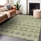 Homeroots 3' X 5' Artichoke Green Gray And Ivory Moroccan Washable Indoor Outdoor Area Rug 594292 - alternate 5