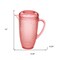 Homeroots 2.5 Quart Pink Diamond Acrylic Pitcher 523316 - alternate 5