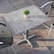 Flash Furniture 30" x 24" Outdoor Tabletop, Gray Faux Concrete, Seamless Surface Technology, 22x22 Silver X Base ST-REC2430-CMGY-T2222S-GG - alternate 2