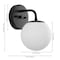 Jonathan Y Louis Parisian Globe 5.75" 1-Light Metal/Frosted Glass Modern Contemporary LED Vanity Light, Black JYL3534B - alternate 4