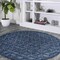 Jonathan Y Talaia Neutral Geometric Navy 5 ft Round Indoor/Outdoor Area Rug IBZ102B-5R - alternate 1