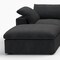 Homeroots Black Linen Blend Modular U Shaped Six Piece Corner Sectional 714561 - alternate 2