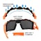Interstate Safety Full-Seal Safety Glasses with Smoke Mirror Lens and Removable EVA Foam Gasket, Orange, 10PK 40254-BX - alternate 5