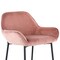 Elama 2 Piece Velvet Bar Stool in Blush Pink with Black Legs ELM-221-PINK - alternate 4