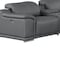 Homeroots Battleship Gray Leather Modular U Shaped Twelve Piece Corner Sectional With Console 643939 - alternate 3