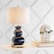 Jonathan Y Vienna 25.5" Ceramic LED Table Lamp, Navy/Gold JYL3049A - alternate 2