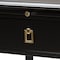 Baxton Studio Tamra Black Wood Nightstand with Pullout Shelf - Modern Bedside Table with Metallic Accents 264-14387-ZORO - alternate 4