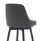 Homeroots 26" Gray and Black Faux Leather with Solid Wood Swivel Counter Height Bar Chair 534478 - alternate 2