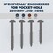 Kreg Screw 1" L, Coarse Thread, Maxi-Loc Head, Square Drive, Self-Drilling Point, Steel, Zinc, 100PK SML-C1-100 - alternate 2