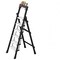 Wrightmaster 5.3 ft. Steel Step Ladder, 10 ft. Reach w/Tool Rack and Silent Rotating Shaft 300 lb. Capacity ZoroGJTL6H - alternate 1