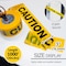 Bazic Products CAUTION Barricade Tape, Yellow, 3in. x 1000ft. 9021 - alternate 2