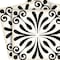 Homeroots 8" X 8" Black and White Flo Peel and Stick Removable Tiles 399954 - alternate 2