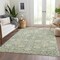 Homeroots 5' X 8' Artichoke Green And Beige Floral Washable Indoor Outdoor Area Rug 603438 - alternate 6