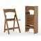 Flash Furniture HERCULES 4 Pk Commercial Chestnut Indoor/Outdoor Lightweight Resin Folding Event Chair w/ Slat Seat 4-LE-L-1-CHSNT-SLAT-GG - alternate 1