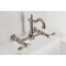 Kingston Brass Two-Handle Wall Mount Bridge Kitchen Faucet, Brushed Nickel KS2448TAL - alternate 3