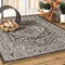 Jonathan Y Sinjuri Medallion Textured Weave Gray/Black 4 ft. x 6 ft. Indoor/Outdoor Area Rug SMB101D-4 - alternate 4