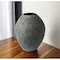 Homeroots 23" Gray Oval Distressed Ceramic Floor Vase 392192 - alternate 4