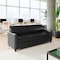 Flash Furniture Black Leather Soft Reception Sofa w/Left and Right Side Charging Banks, 2 Outlets, 2USB, 1 USB-C BT-827U-3-BK-GG - alternate 5
