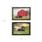 Homeroots Set Of Two Mail Pouch Red Barn and Mill  Black Framed Print Wall Art, 2PK 405884 - alternate 3
