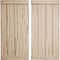 Ekena Millwork Rustic Four Board Joined Board-n-Batten Riverwood Faux Wood Shutters w/End Batten, 22W x 32H, PR SHUBJE22X32RWPR - alternate 1