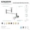 Kingston Brass Wall Mount Pot Filler Faucet with Knurled Handle, Matte Black KS8100RKX - alternate 5