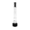 Homeroots 11" Silver Clear And Black Crystal Tabletop Taper Candlestick 590246 - alternate 1
