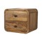 Homeroots 12" Brown Solid Wood Two Drawer Floating Nightstand 712837 - alternate 4