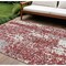 Homeroots 10' X 14' Burgundy And Ivory Abstract Washable Indoor Outdoor Area Rug 612946 - alternate 1