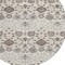 Homeroots 8' Ivory Brown And Gray Round Floral Washable Indoor Outdoor Area Rug 605427 - alternate 4