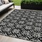 Homeroots 5' X 8' Black And Ivory Floral Washable Indoor Outdoor Area Rug 595926 - alternate 1
