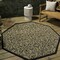 Jonathan Y Madrid Vintage Filigree Textured Weave Black/Khaki 8 ft Octagon Indoor/Outdoor Area Rug SMB107A-8TGN - alternate 1