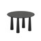 Homeroots 52" Black Solid Wood Pedestal Base Round Top Dining Table 720689 - alternate 1