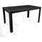 Leisuremod Mace Weave Design Outdoor Rectangular Dining Table, Black MT55BL - alternate 3