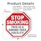 Signmission Stop Smoking This Is a Smoke Free F, 6 inch X 6 inch, Plastic Sign, 2PK OC-P-2PACK-6-88 - alternate 3