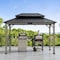 Sunjoy 8ft x 12ft Churchill Cedar Framed Grill Gazebo with exclusive AC Power Port A104003711 - alternate 3