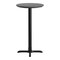 Flash Furniture Commercial 24" Black Faux Marble HPL Tabletop with Black Bar Height X Base ST-RD24-BKMAR-T2222B-GG - alternate 3