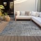 Homeroots 3' X 5' Silver Blue And Brown Abstract Washable Indoor Outdoor Area Rug 596830 - alternate 5