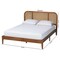 Baxton Studio Fleur Mid-Century Woven Rattan Wood Queen Size Bed 251-13756-ZORO - alternate 2